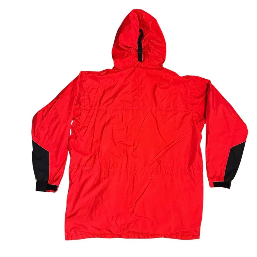 Vintage Marlboro Adventure Team Jacket Mens L Red Full Zip Nylon Mesh Rain Coat